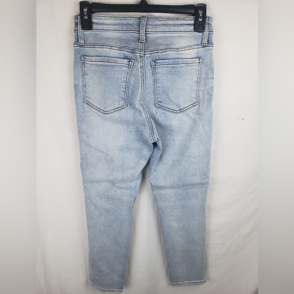 Kut From The Kloth Catherine's Crop Straight Light Blue Washed Women Jeans Sz 0 - Picture 4 of 9